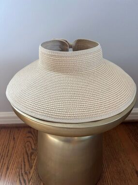 Women's Wide-Brim Sun Visor Hat - Cream